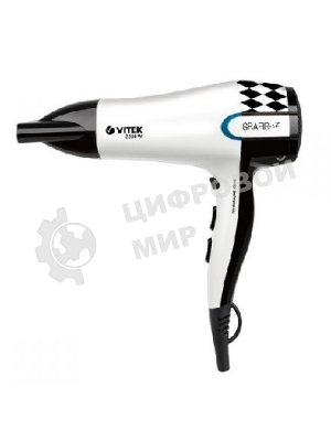 Фен Vitek VT-2299 W белый, 2200 Вт, ионизация