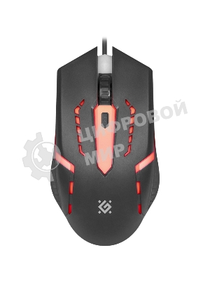 Мышь проводная Defender Flash MB-600L черный, 1200 dpi, USB, кнопки - 4