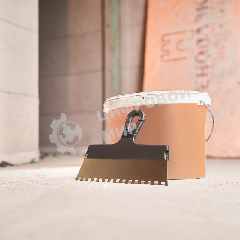 Шпатель фасадный Rexant 250 мм зуб 8х8 нержавеющая сталь, пластмассовая рукоятка