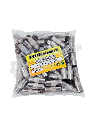 Переходник PROconnect гнездо F-штекер TV