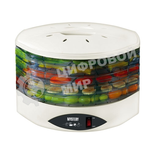 Сушилка для овощей и фруктов Mystery MDH-322 белый 250W