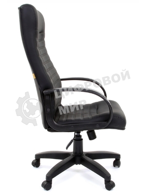 Кресло Chairman 480 LT черный, экокожа, 120 кг