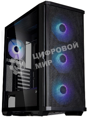 Компьютерный корпус ZALMAN Z10 PLUS, ATX, черный, WINDOW, 2x3.5