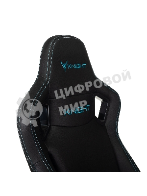 Кресло Knight Outrid Smile черный, экокожа, 120 кг, механизм качания