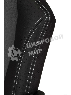 Кресло игровое Бюрократ Zombie Hero серый текстиль/эко.кожа крестов. пластик