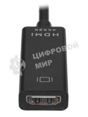 Переходник miniDisplayPort -> HDMI, Cablexpert A-mDPM-HDMIF4K-01, 4K, 20M/19F, кабель 15 см, черный, пакет