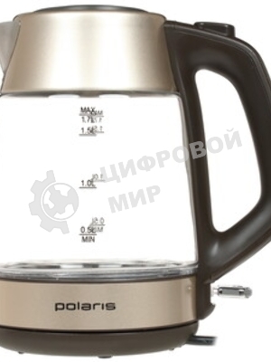 Чайник электрический Polaris PWK1760CGL графит, 1,7 л, 2150 Вт, стекло