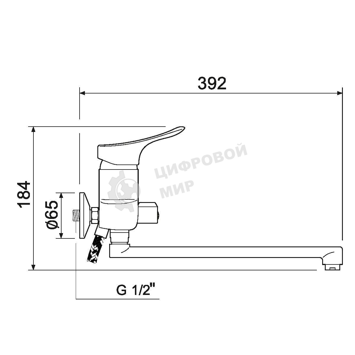SL120-006E Смеситель для ванны, ø40