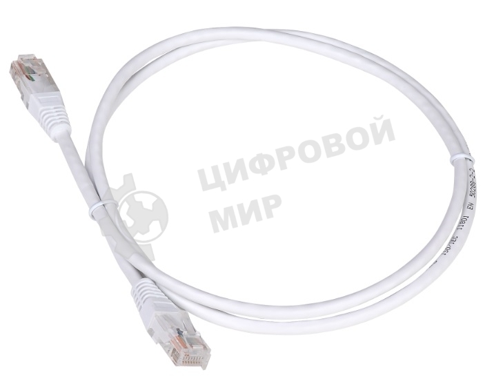 Патч-корд TWT UTP кат.5e, с заливными колпачками, 0.15 м, белый