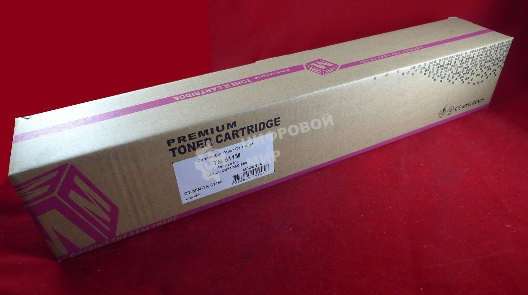 Тонер Konica-Minolta bizhub C451/C550/C650 красный TN-611M (туба, 390г) JPN