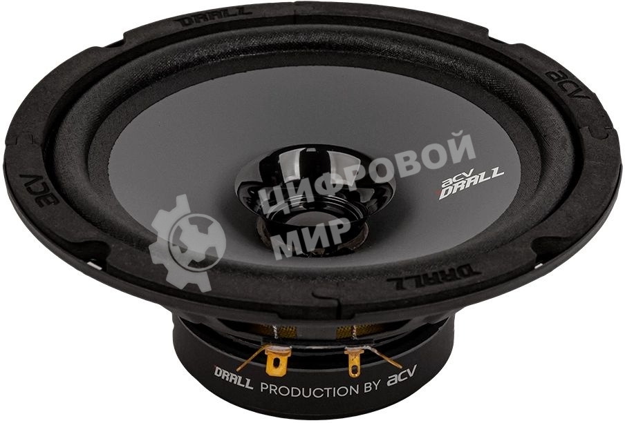 Колонки автомобильные ACV DRALL DR6 (без решетки) 210Вт 96дБ 3Ом 16см (6.5дюйм) (ком.:2кол.) широкополосные однополосные