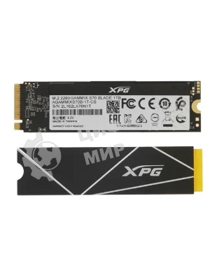 Накопитель SSD ADATA XPG BLADE S70, 1Tb, PCIe 4.0 x4, M.2 2280, NVMe, R/W 7400/5500, с радиатором