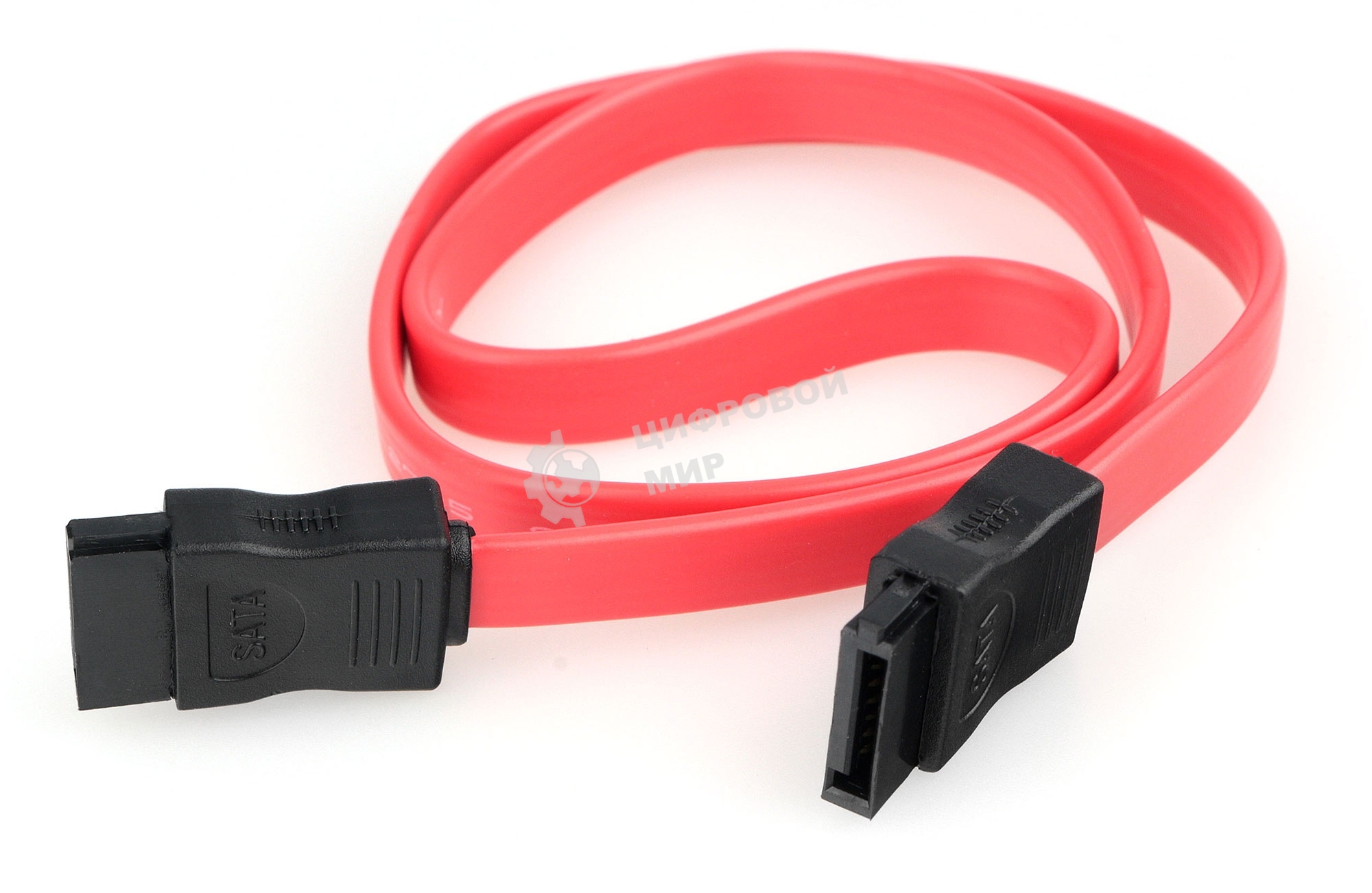 Кабель интерфейсный SATA Cablexpert CC-SATADATA-N, Sata3 7pin/7pin, медн.проводник, 50 см, пакет