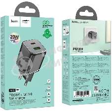 Сетевое зарядное устройство Hoco N41 Almighty Black 20W 3A+2.22A+2A+1.67A+1.5A (PD+QC+AFC) USB/USB Type-C универсальное черный