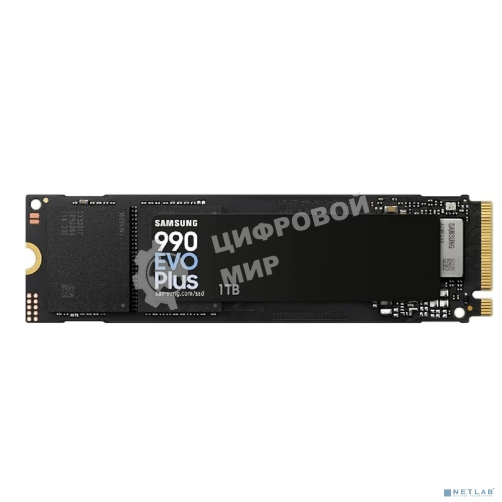 Накопитель SSD Samsung 990 EVO Plus, 1024 Gb, M.2 2280, PCIe 4.0 x4, NVMe, R/W 7150/6300