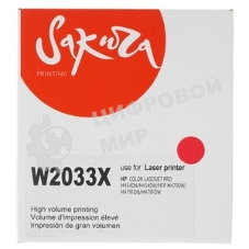 Картридж лазерный Sakura W2033X (HP 415X) для HP LaserJet Pro M454, MFP M479, пурпурный, 6000 к.