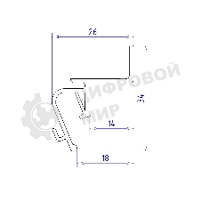 Алюминиевый профиль Ambrella light GP4100BK черный 2000*26*34