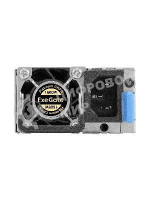 Серверный блок питания с резервированием 2U Redundant 2x1600W ExeGate Industrial-RTS1600 (CRPS, ШВГ =77x84x265mm, APFC+Half bridge (LLC)+DC-DC, КПД 94% (80 PLUS Platinum), 4 cm fan, 24pin, (4+4)pin, PCIe, 2SATA, 8IDE+1FDD, RTL)