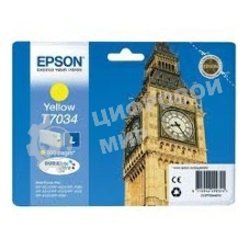 Картридж струйный Epson C13T70344010 желтый (800 стр.) для WorkForce WP-4015DN WP-4015, WP-4025DW WP-4025, WP-4095DN WP-4095, WP-4515DN WP-4515, WP-4525DNF WP-4525, WP-4535DWF WP-4535, WP-4595DNF WP-4595