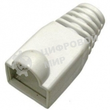 Защитные колпачки для кабеля 6,0мм cat.5, на соединение коннектора с кабелем, белый, 100 шт. в пчк