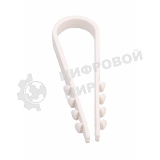 Дюбель-хомут нейлоновый Rexant 5-10 мм, белый, упаковка 100 шт.