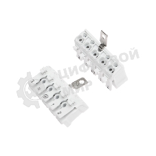 Клемма пружинная соединительная Rexant КСП 5-полюсная с заземлением и с монтажными ножками (50 шт./уп.)