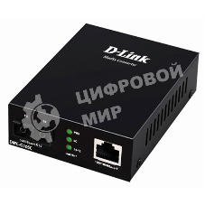 Медиаконвертер D-Link DMC-G10SC/A1A с 1 портом 100/1000Base-T и 1 портом 1000Base-LX с разъемом SC для одномодового оптического кабеля (до 10 км)