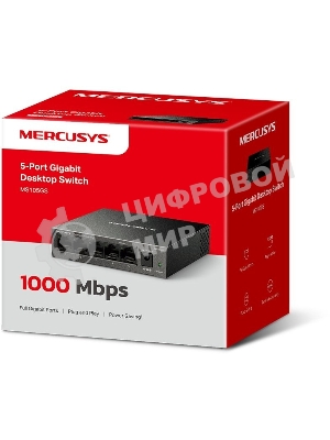 Коммутатор настольный Mercusys MS105GS с 5 гигабитными портам