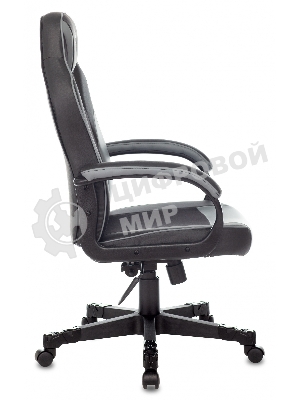 Кресло Бюрократ Zombie GAME 17 черный/серый, экокожа, 120 кг, механизм качания