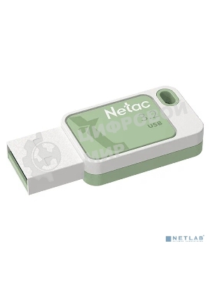 Флешка USB Netac UA31 (NT03UA31N-128G-32GN), 128Gb, USB 3.2, R/W 110/45, зеленый/белый