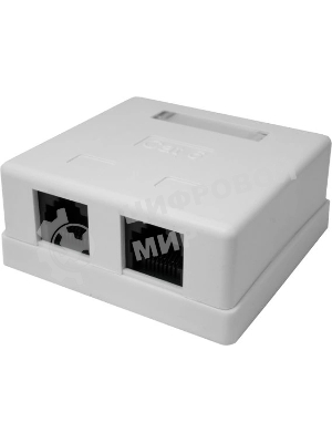 Компьютерная розетка 8P8C (RJ-45), UTP, Cat.6, 2 порта