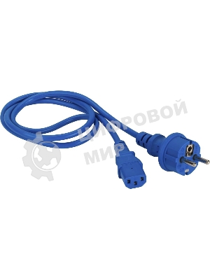 Шнур питания Lanmaster LAN-PP13/SH-10-BL C13-Schuko проводник.:3x0.75мм2 10м 220В 10А синий