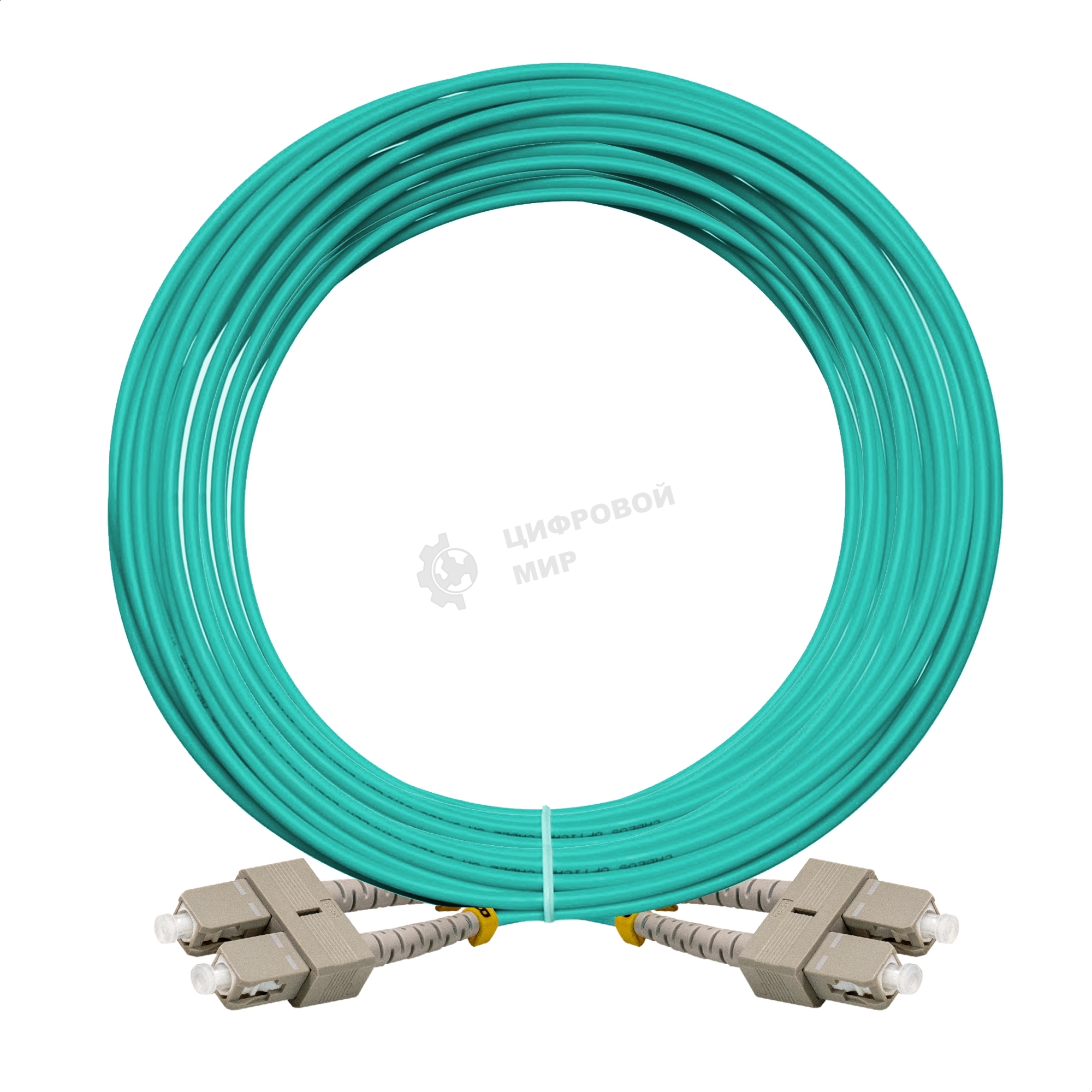 Патч-корд волоконно-оптический ExeGate FC-D-503-SC-SC-15M-LSZH (Шнур ВО MM 50/125 (OM3), SC/UPC-SC/UPC, Duplex, LSZH, 15м)