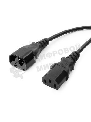Кабель питания сист.блок-монитор Gembird 3.0м, VDE(0.75мм), черный, с зазем., пакет