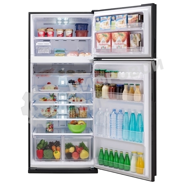 Холодильник Sharp SJ-XE55PMBE бежевый двухкамерный 388/148 л морозилка сверху