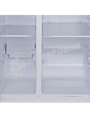 Холодильник Hyundai CS6503FV нержавеющая сталь двухкамерный 407/205л морозилка сбоку, No Frost, Side by Side