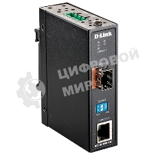 Промышленный медиаконвертер D-Link DIS-M100G-SW/A1A с 1 портом 100/1000Base-T и 1 портом 100/1000Base-X SFP