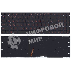 Клавиатура для ноутбука Asus FX502 черная с красной подсветкой