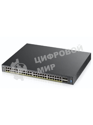 Коммутатор Zyxel XGS2210-52HP, 48 port Gigabit L2 managed PoE+ switch, 375 Watt, 4x 10G