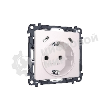 Комплект механизма электрической розетки 2USB С+C 20W (быстрая зарядка) с/з на винтовых зажимах 16A-250V ALFA Жемчуг QUANT (AP2105, VM165) MA210510