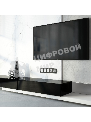 Рамка на 5 постов Slab (черный софт) W0052908