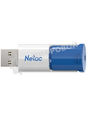 Флешка USB Netac U182 Blue (NT03U182N-256G-32BL), 256Gb, USB 3.0, R/W 70/30, белый/синий