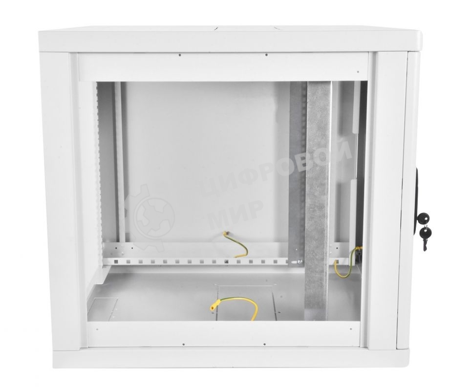 Шкаф телекоммуникационный настенный разборный 9U (600 × 520), съемные стенки, дверь стекло