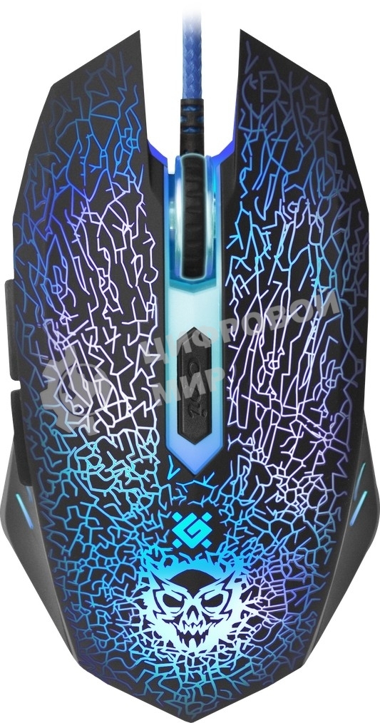 Мышь проводная Defender Shock GM-110L черный, 3200 dpi, USB, кнопки - 6