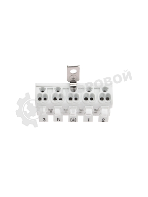 Клемма пружинная соединительная Rexant КСП 5-полюсная с заземлением и с монтажными ножками (50 шт./уп.)