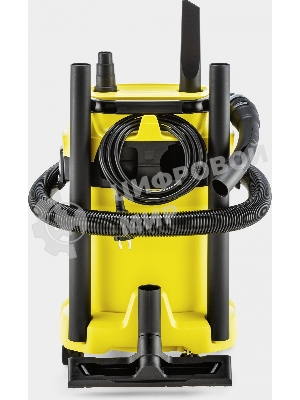 Строительный пылесос Karcher WD 3 P V-17/4/20 желтый, 1000 Вт, уборка сухая/сбор воды, пылесборник мешок/контейнер, 17 л