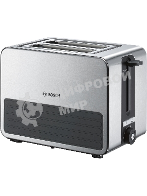 Тостер Bosch TAT7S25 серебристый, 1050 Вт, 2 слота