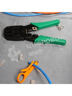 Кримпер Rexant HT-200 для обжима 8P8C, 6P6C, 4P4C, заделка витой пары