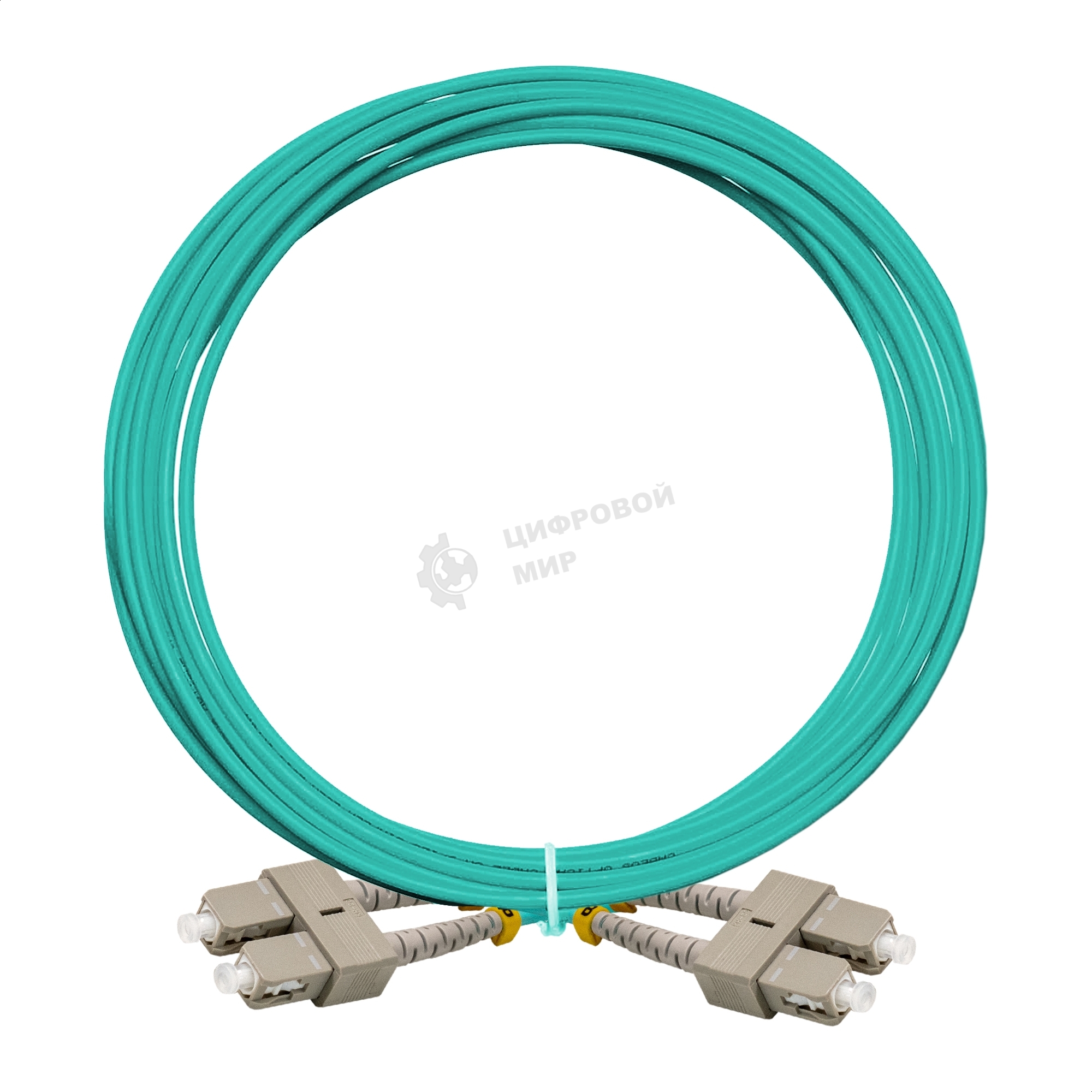 Патч-корд волоконно-оптический ExeGate FC-D-503-SC-SC-3M-LSZH (Шнур ВО MM 50/125 (OM3), SC/UPC-SC/UPC, Duplex, LSZH, 3м)