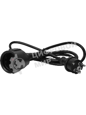 Шнур питания Lanmaster LAN-PPS/SH-10.0-BK вилка Shuko-розетка Shuko проводник.: 3x1.5 мм2 10 м 220В 16А черный